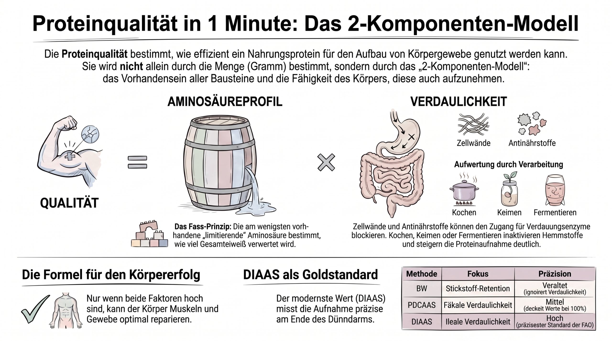 Proteinqualität - Bewertung in der Ernährungstherapie Proteinqualität - Das 2 Komponenten-Modell